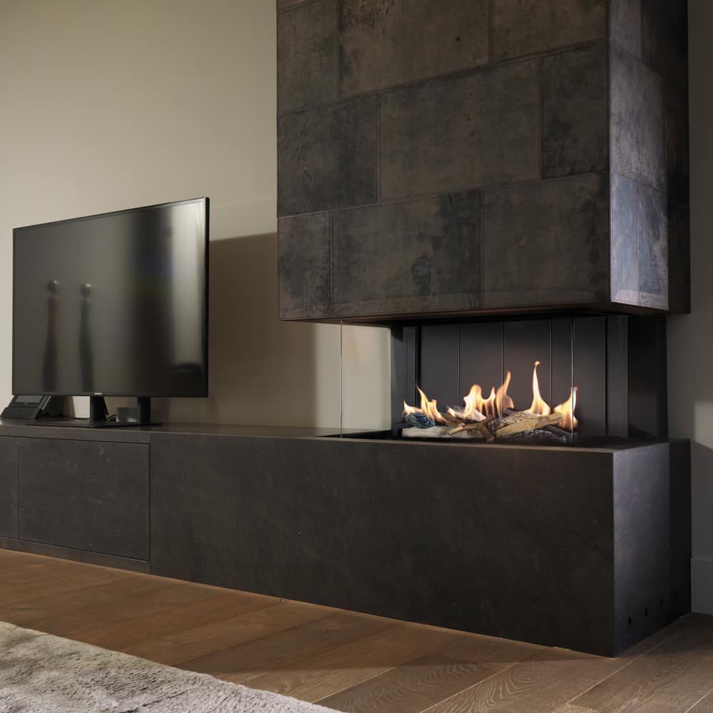 An enchanting glimpse into an English home adorned with a stunning fireplace, blending classic design and cozy ambience seamlessly.