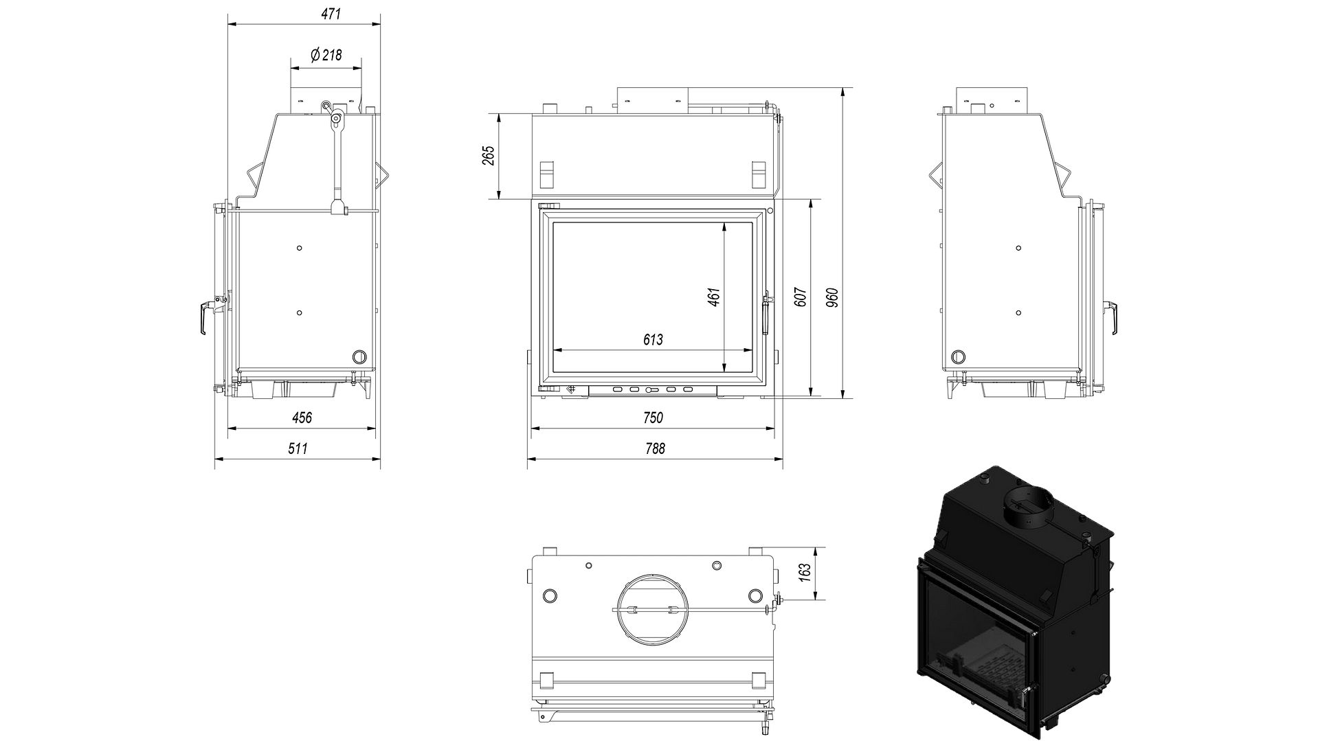 Boiler Fireplace AMELIA 15 KW Ø 220 - Image 3