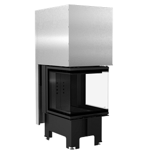 Steel Fireplace NBC 500/500 8 KW Ø 200 Black Lift Up System