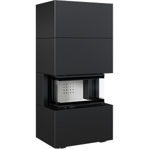 Modular Fireplace NBC/EASY BOX 7 KW Ø 160 Steel Wh Black/White-cream