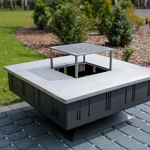 FIREPLACE WITH GRILL QUADRUM