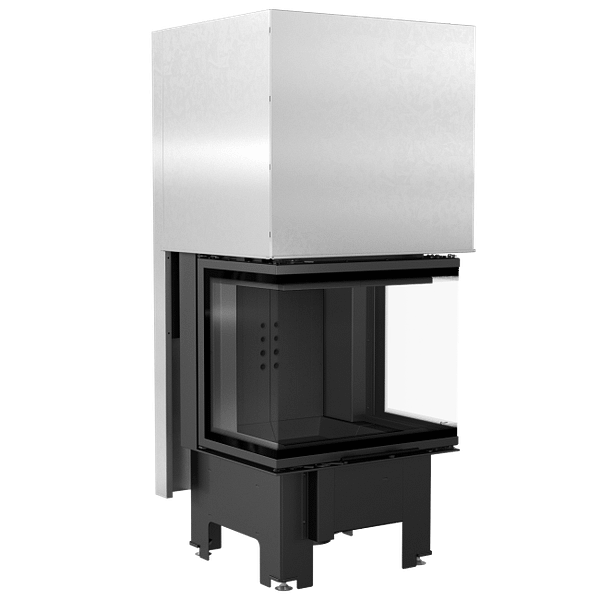 Steel Fireplace NBC 600/400 9 KW Ø 200 Black