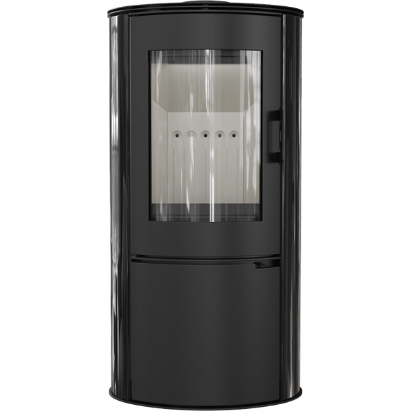 Wood burning steel tiled stove AB Ø 150 8 kW black/red/white - Image 2