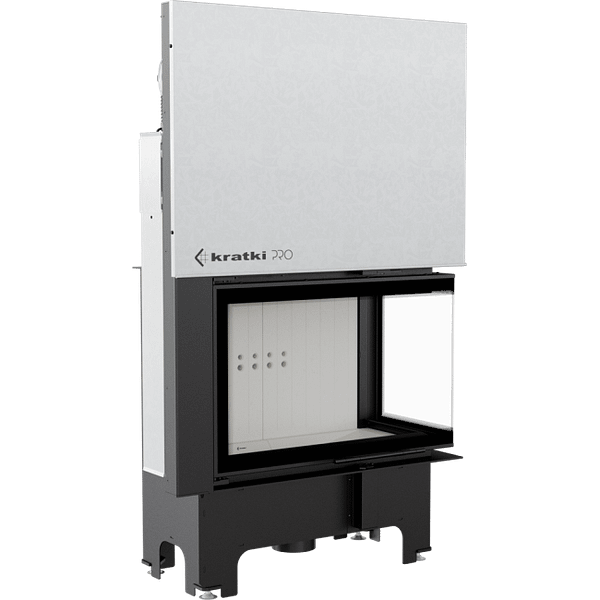 Steel Fireplace VN Right-Sided 14 KW Ø 200 Lift-Up