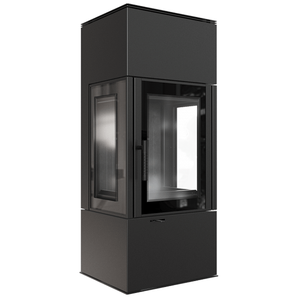 Wood Burning Steel Stove THOR Ø 150 8 KW Black