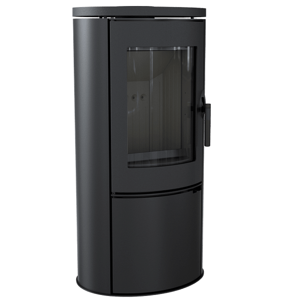 Wood burning steel-cast iron stove AB Ø 150 8 kW BLACK