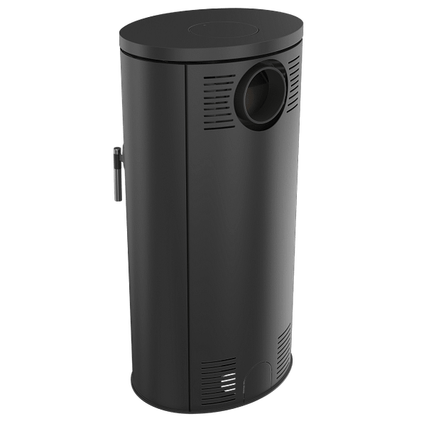 Wood burning steel-cast iron stove AB Ø 150 8 kW BLACK - Image 2