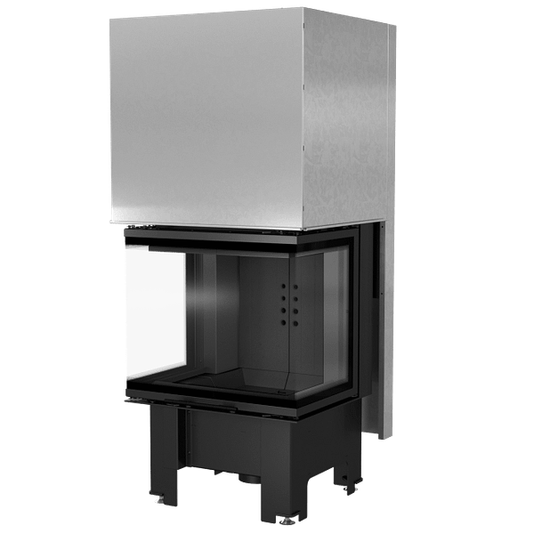 Steel Fireplace NBC 600/400 9 KW Ø 200 Black - Image 3