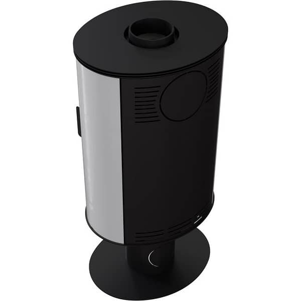 Wood burning steel tiled pedestal stove AB Ø 150 8 kW - Image 3