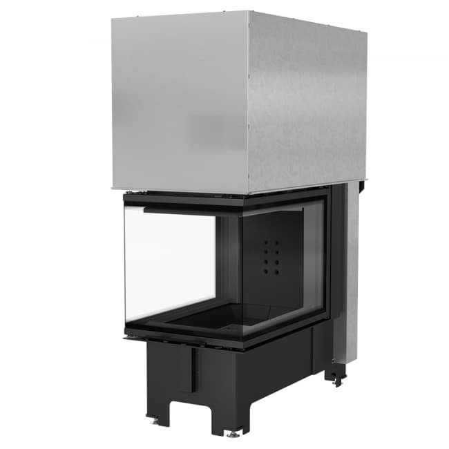 STEEL FIREPLACE NBU L/P 11KW LIFT-UP SYSTEM BLACK WITH MSK GLASS - Image 2