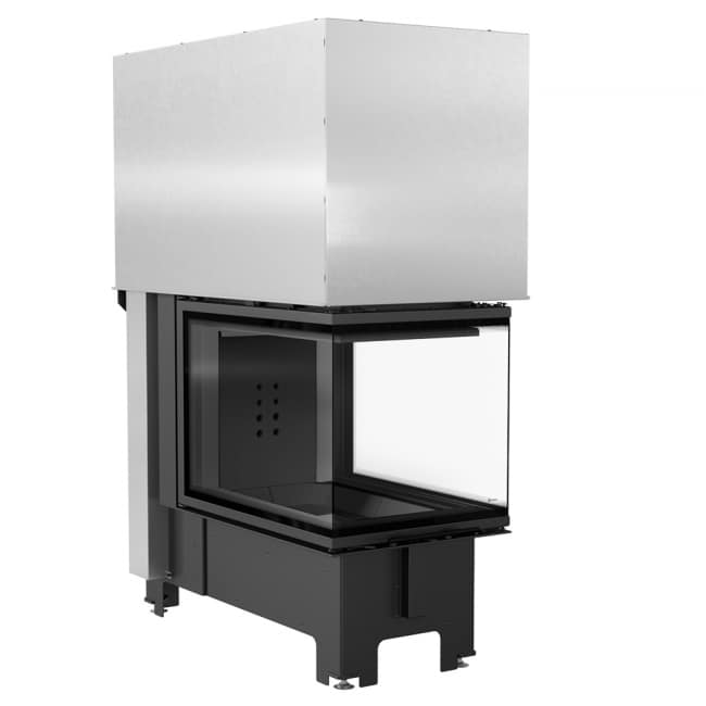 STEEL FIREPLACE NBU L/P 11KW LIFT-UP SYSTEM BLACK WITH MSK GLASS