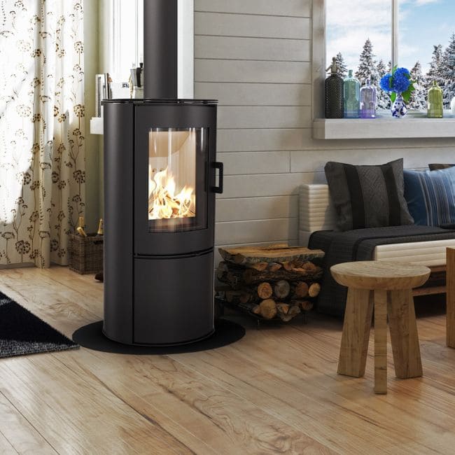 Wood burning steel cast iron stove AB 8 kW Ø 150 - Image 6