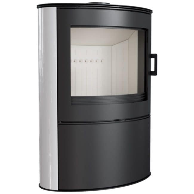 Wood burning steel self closing stove KOZA AB S 2 Ø 150 10 black/white