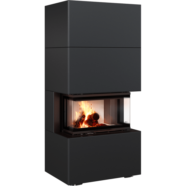 Modular Fireplace NBC/EASY BOX 7 KW Ø 160 Steel Wh Black/White-cream - Image 2