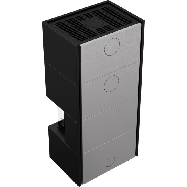 Modular Fireplace NBC/EASY BOX 7 KW Ø 160 Steel Wh Black/White-cream - Image 5