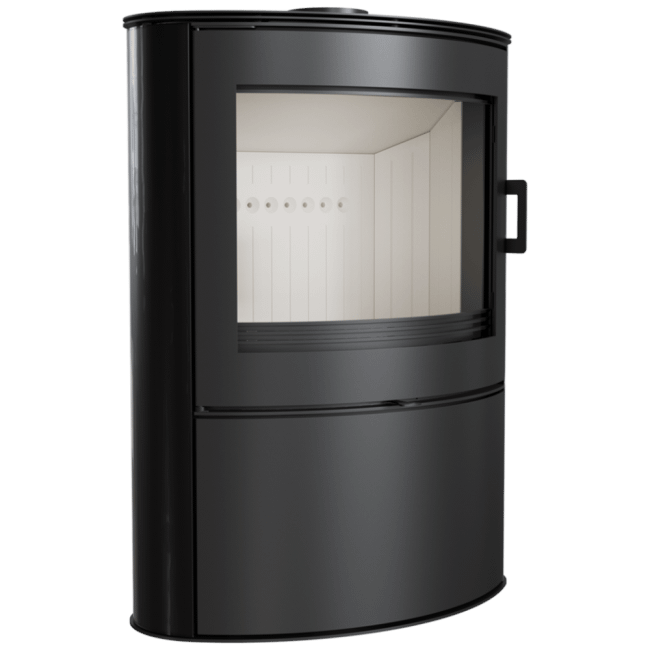 Wood Burning Steel Tiled Stove AB Ø 150 10 KW black/red