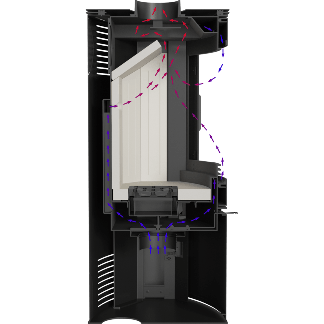 Wood burning steel stove AB Ø 150 10 kW - Image 5