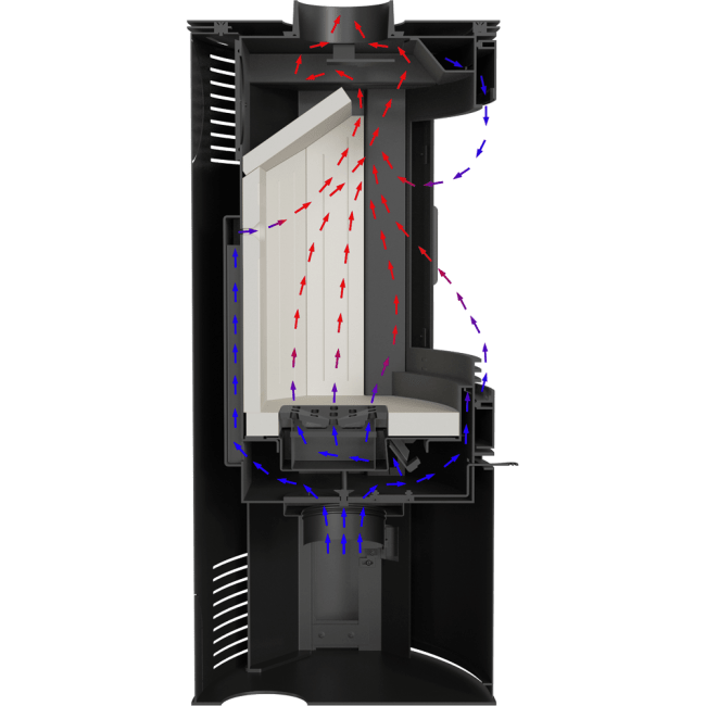 Wood burning steel stove AB Ø 150 10 kW - Image 6