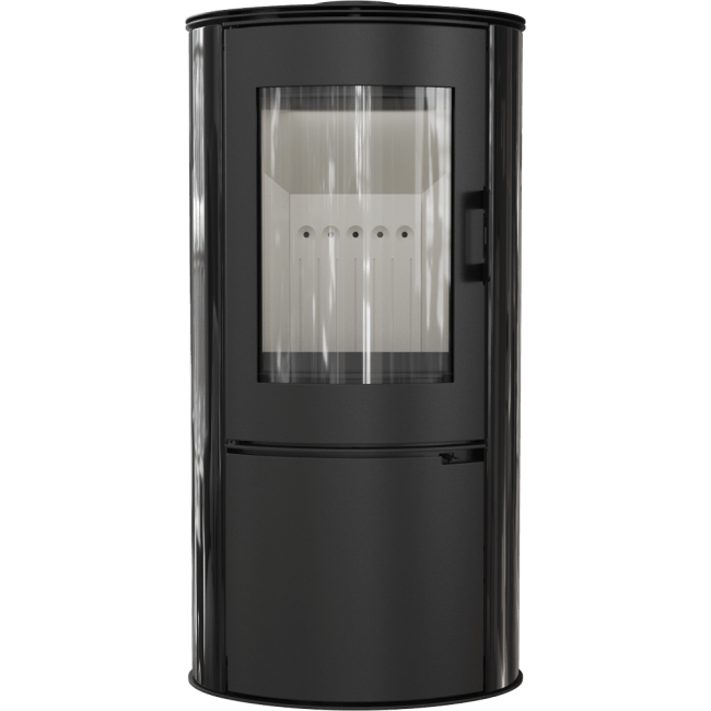 Wood burning steel tiled stove AB Ø 150 8 kW black/red/white - Image 2