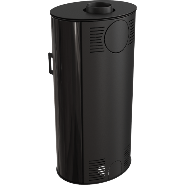 Wood burning steel tiled stove AB Ø 150 8 kW black/red/white - Image 3