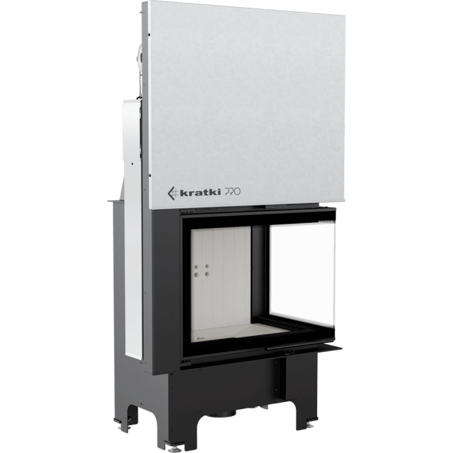 Steel Fireplace VN Right or left-Sided 12 KW Ø 200 Lift-Up - Image 2