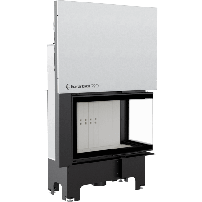 Steel Fireplace VN Right-Sided 14 KW Ø 200 Lift-Up