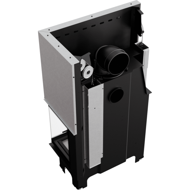 Steel Fireplace VN Right-Sided 14 KW Ø 200 Lift-Up - Image 4