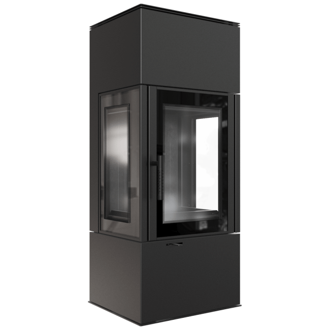 Wood Burning Steel Stove THOR Ø 150 8 KW Black