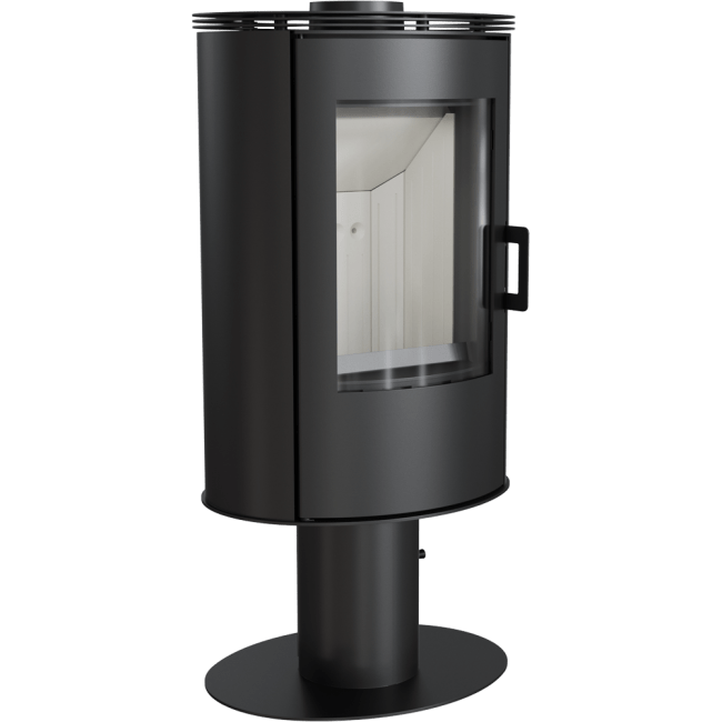 WOOD BURNING STEEL PEDESTAL STOVE AB Ø 150 8 KW