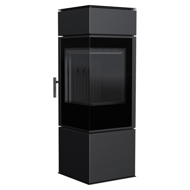 Wood Burning Steel Stove THOR Black Ø 150 8 KW