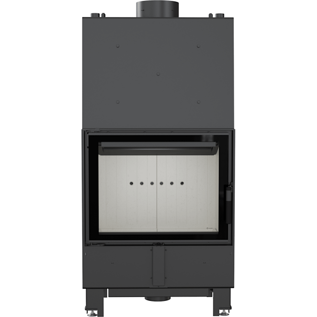 Boiler Fireplace LUCY 12 KW Ø 200 black/black-cream inside - Image 2