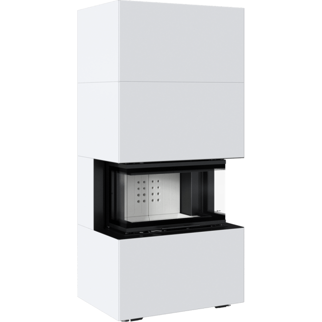 Modular Fireplace NBC/EASY BOX 7 KW Ø 160 Steel Wh Black/White-cream - Image 7