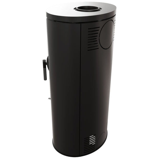 Wood burning steel-cast iron stove AB Ø 150 8 kW BLACK - Image 3