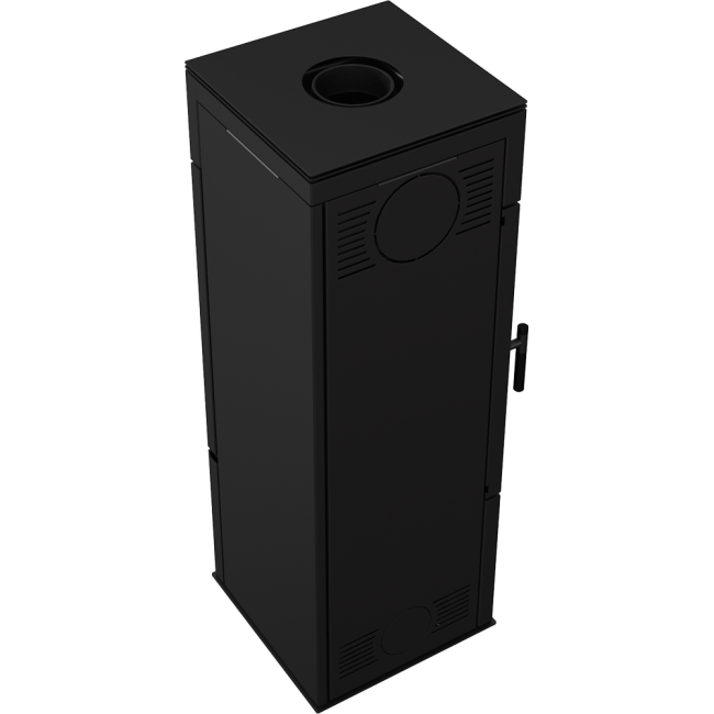 Wood Burning Steel Stove THOR Black Ø 150 8 KW - Image 2