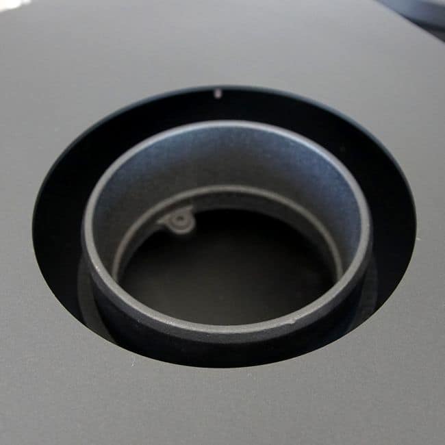 WOOD BURNING STEEL STOVE ENYO/FLAT/01 pedestal Ø150 6kW - Image 7