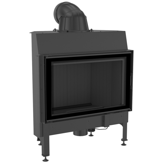 Steel Fireplace NADIA 12 KW Ø 200 Black