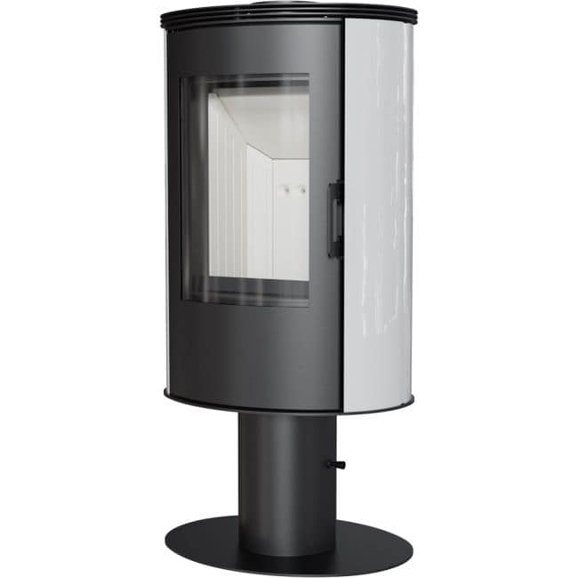 Wood burning steel tiled pedestal stove AB Ø 150 8 kW - Image 2