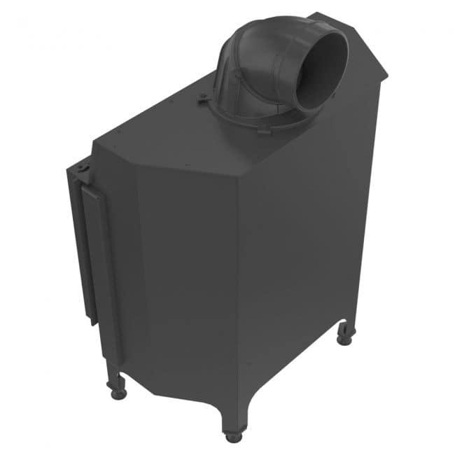 Steel Fireplace NADIA 12 KW Ø 200 Black - Image 3