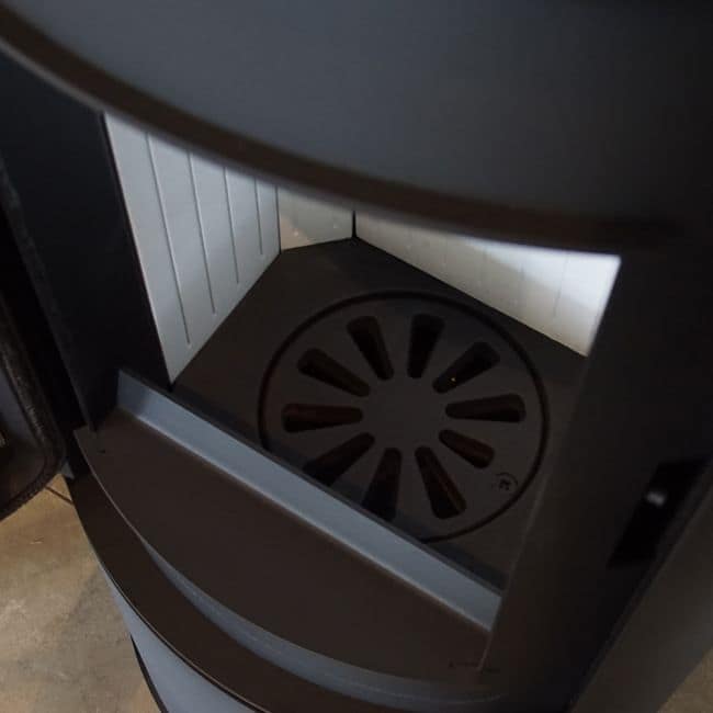 Wood burning steel-cast iron stove AB Ø 150 8 kW BLACK - Image 5