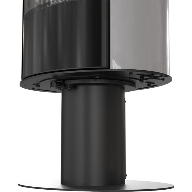 Wood burning steel tiled rotary stove AB Glass Ø 150 8 kW black/red/white - Image 12