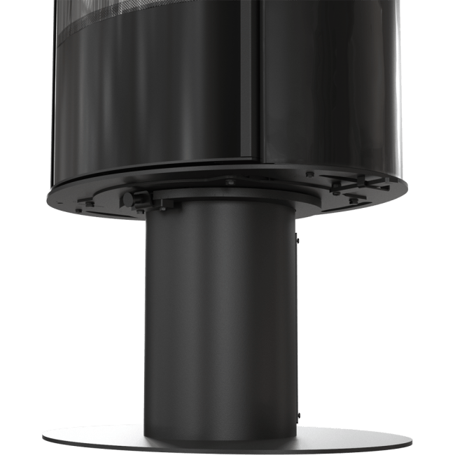 Wood burning steel tiled rotary stove AB Glass Ø 150 8 kW black/red/white - Image 4