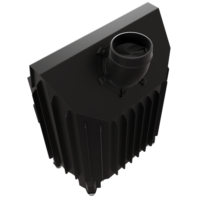 Steel Fireplace BLANKA 11 KW Ø 180 left/right/both sided - Image 4