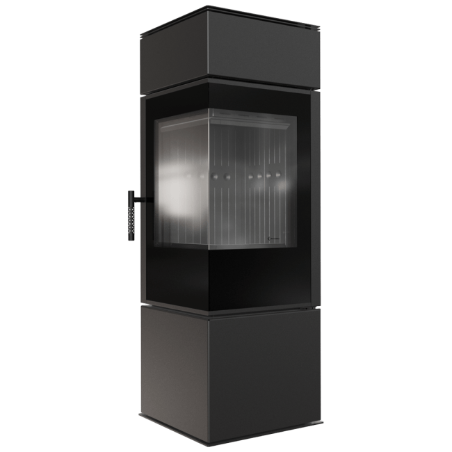 Wood Burning Steel Stove THOR Black Ø 150 8 KW - Image 3